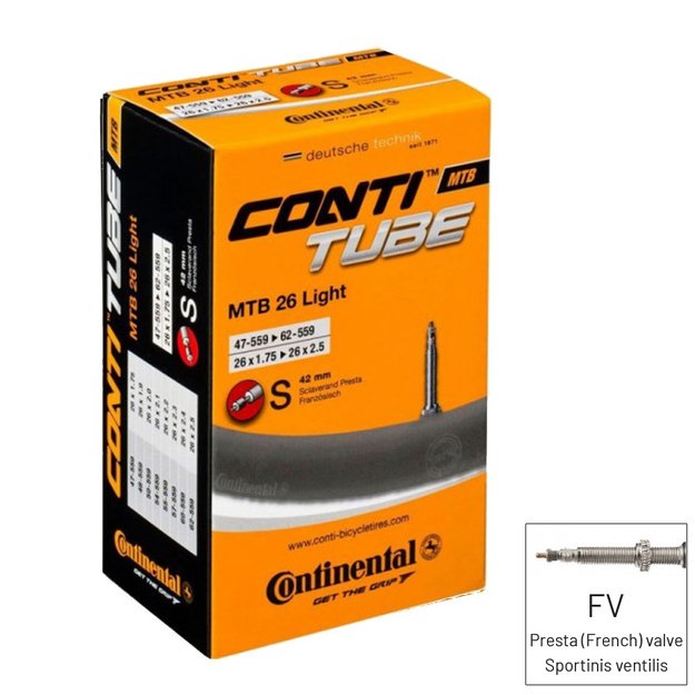 Kamera Continental MTB Light 26 , 47/62-559 FV 42mm