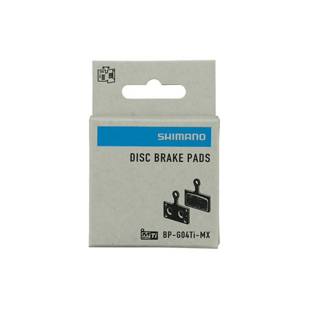 Diskinių stabdžių kaladėlės Shimano G04Ti-MX Metal pad and spring with split pin (pair)