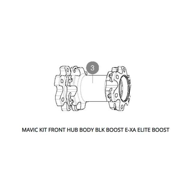 MAVIC KIT FRONT HUB BODY BLK BOOST E-XA ELITE BOOST (V2265801)