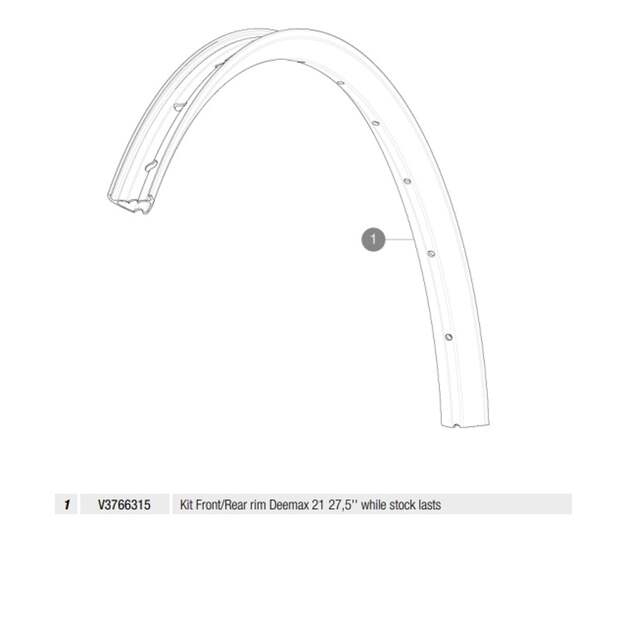 MAVIC KIT FRONT/REAR RIM DEEMAX 21 27,5  (V3766315)