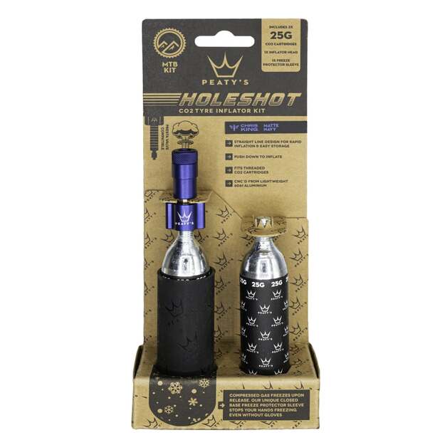 CO2 pompa PEATY S HOLESHOT CO2 TYRE INFLATOR - MTB (25G) - NAVY (PPR-HTI-MTB-NVY-12) 1