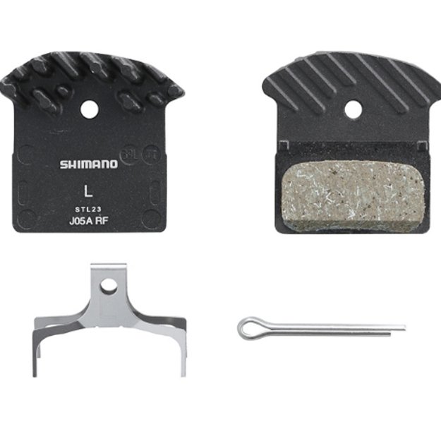 Stabdžių kaladėlės Shimano J05A-RF Resin su aušintuvu 1
