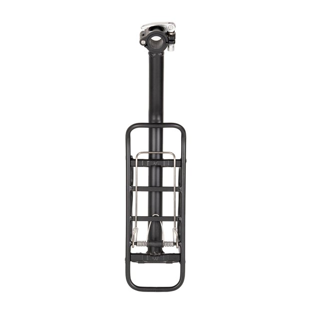 Bagažinė ant balnelio stovo AtranVelo TOUR 365 BS SEATPOST // tinka 25-36 mm stovams, aliuminis, AVS sistema (juoda matinė) 1