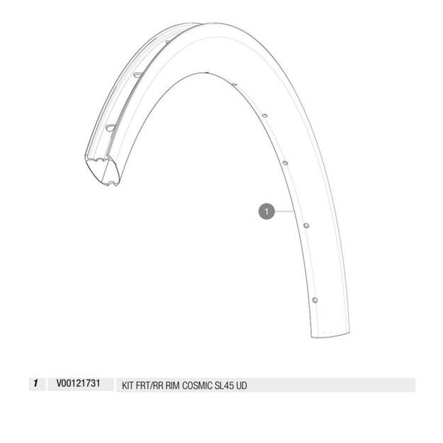 MAVIC KIT FRT/RR RIM COSMIC SL45 UD (V00121731)