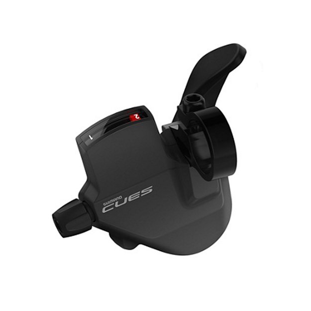 Pavarų rankenėlė Shimano CUES SL-U4000 // Rapidfire Plus Mono, 2-speed, su optiniu ekranu