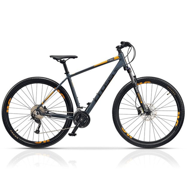Dviratis CROSS Fusion 9 29  27G dydis 21  (54cm) (pilka/geltona)