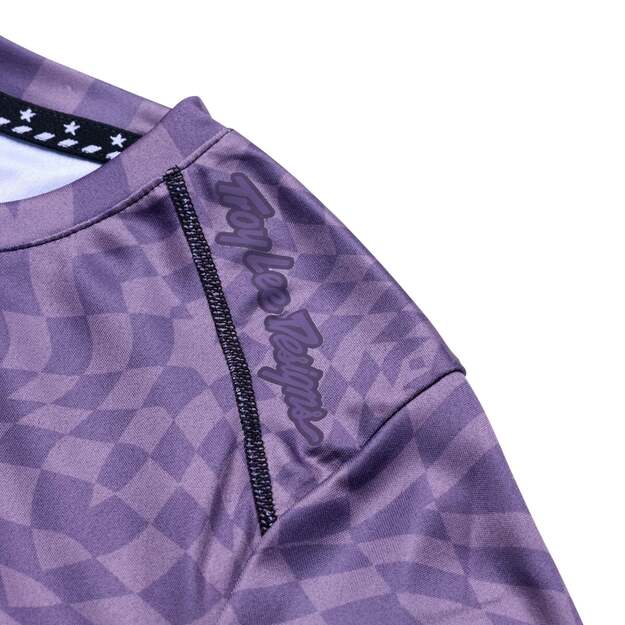 TLD WOMENS SS JERSEY LILIUM TWISTED CHECKERS DEEP PURPLE (35751601) 2