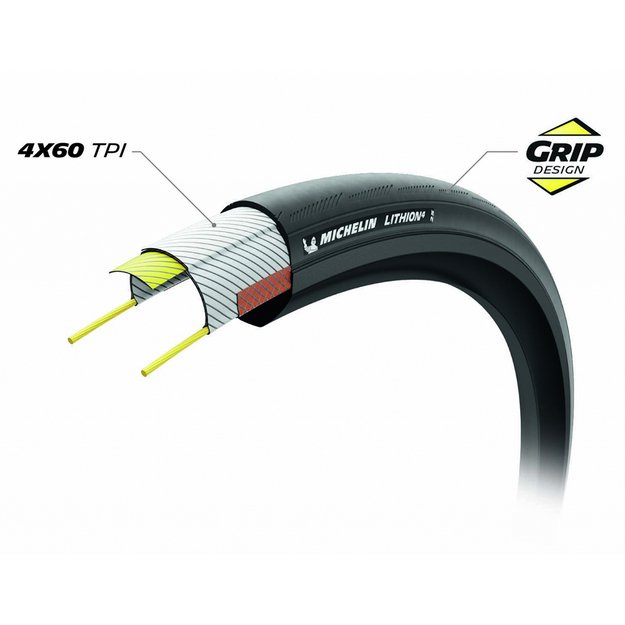 Padanga Michelin Lithion 4 Performance Line 700 x 28C (28-622) // sulankstoma, kamerinė, plentui