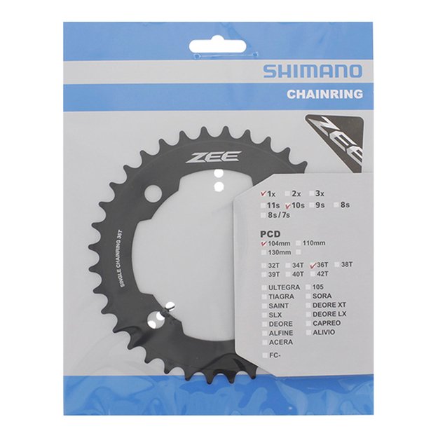 Priekinio bloko žvaigždė Shimano ZEE M640 36T juoda 1x10