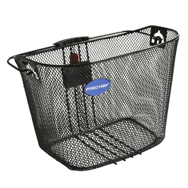Dviračio krepšys ant vairo Fischer // metalinės vielos (juodas)