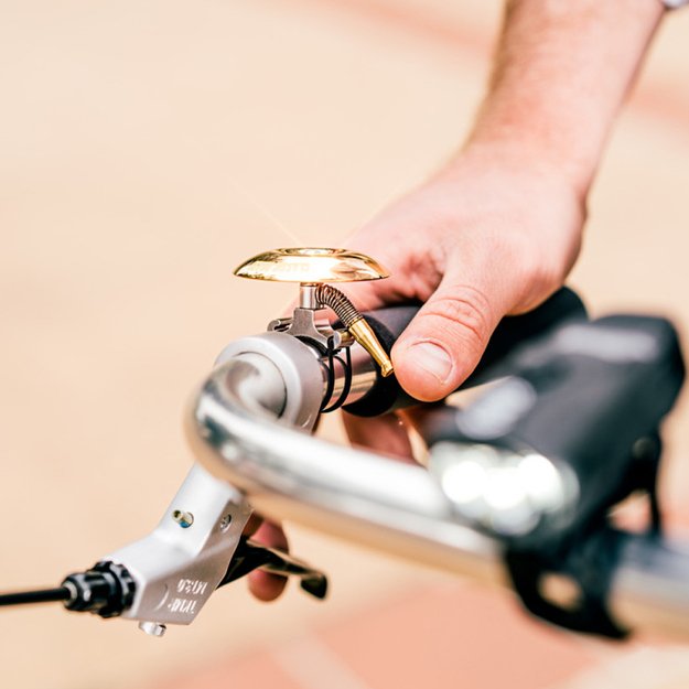 Dviračio skambutis Lezyne Classic Shallow Brass Bike Bell (auksinis/juodas) 2