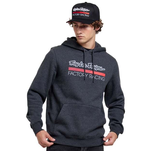 TLD PULLOVER HOODIE FACTORY RACING BLACK HEATHER / RED (73166900) 3