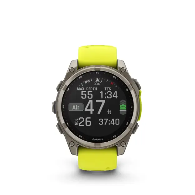 Išmanusis laikrodis Garmin fēnix® 8 Solar | 47mm | Titanium - Amp Yellow 1