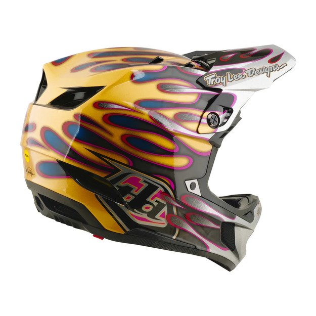 TLD HELMET D4 CARBON MIPS OVERSPRAY GOLD / BLACK (13903000) 5