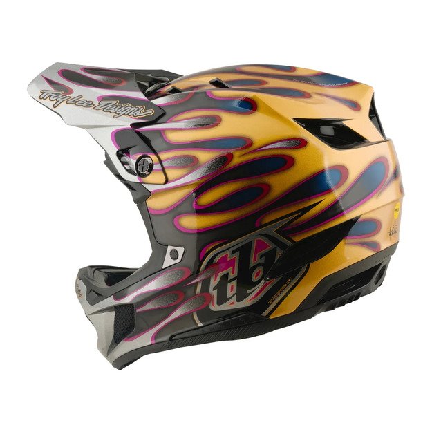 TLD HELMET D4 CARBON MIPS OVERSPRAY GOLD / BLACK (13903000) 3