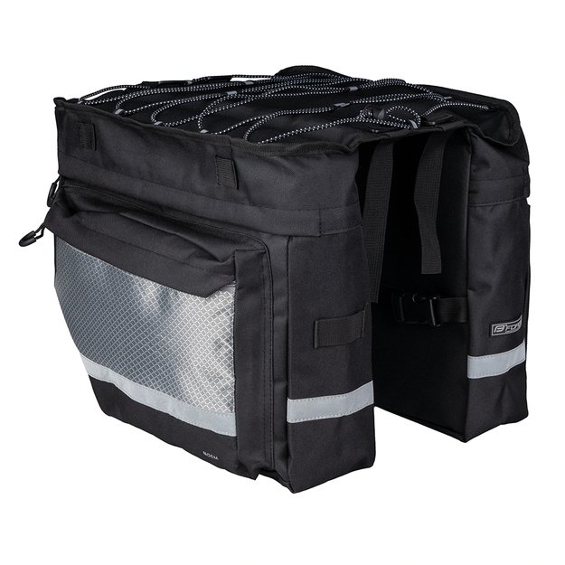 &Scaron;oniniai krep&scaron;iai ant bagažinės FORCE Noem // 2 x 10 L (juoda)