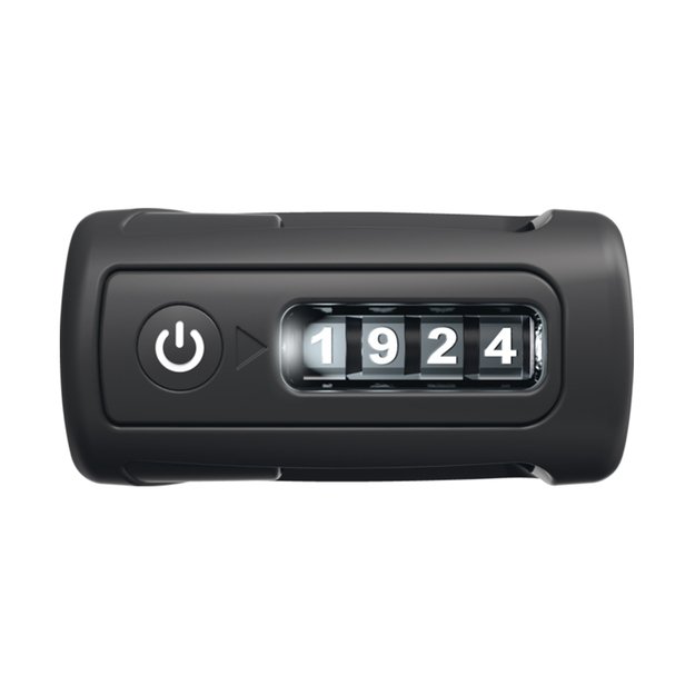 Spyna ABUS BORDO&trade; Combo 6000C/90 LED Black SH // sulankstoma, su LED &scaron;viesa, 90 cm (juoda)