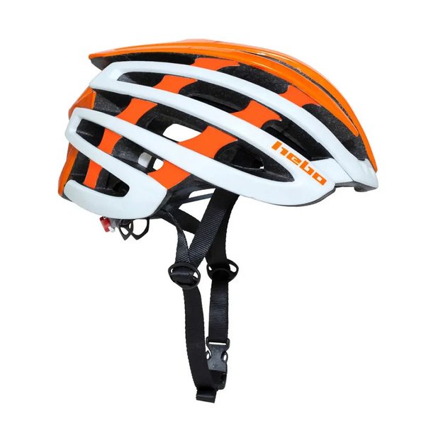 &Scaron;almas HEBO Casco Bici Core // dydis: 55-58 cm (balta/oranžinė)