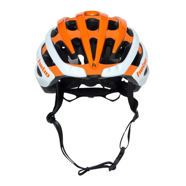 &Scaron;almas HEBO Casco Bici Core // dydis: 55-58 cm (balta/oranžinė)