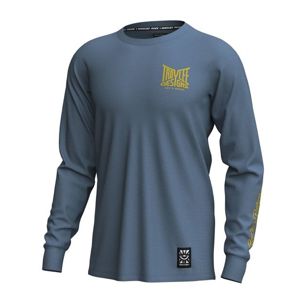TLD MENS LONG SLEEVE JERSEY SKYLINE RIDE TEE HANDLEBAR SLATE (38370100)