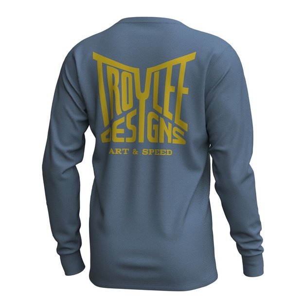 TLD MENS LONG SLEEVE JERSEY SKYLINE RIDE TEE HANDLEBAR SLATE (38370100)