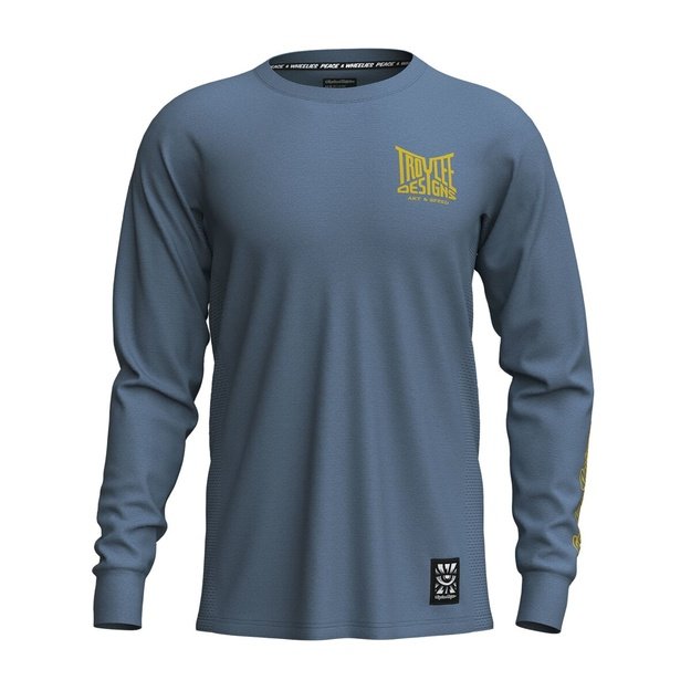 TLD MENS LONG SLEEVE JERSEY SKYLINE RIDE TEE HANDLEBAR SLATE (38370100)