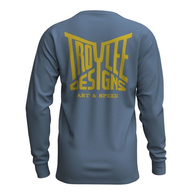 TLD MENS LONG SLEEVE JERSEY SKYLINE RIDE TEE HANDLEBAR SLATE (38370100)