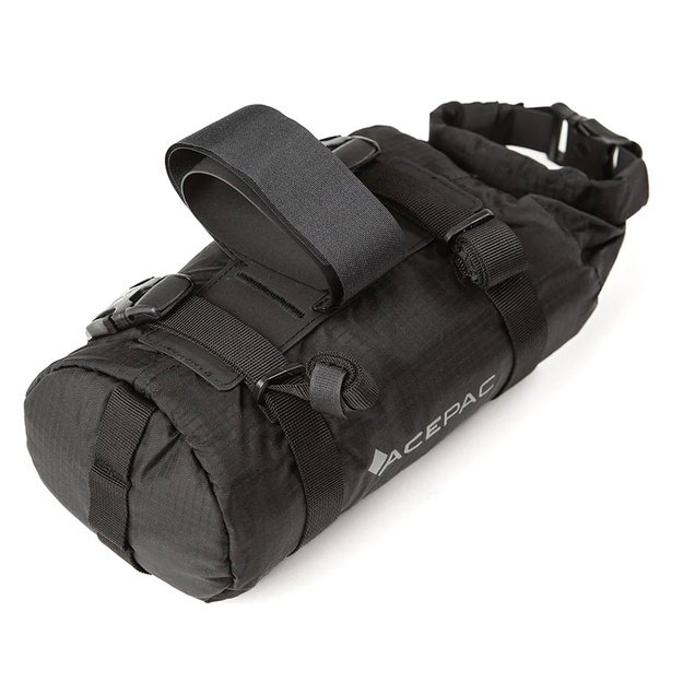 Dviračio krep&scaron;ys ant vairo Acepac Minima Bag MKIII // 2L, 11 x 21 cm (juodas)