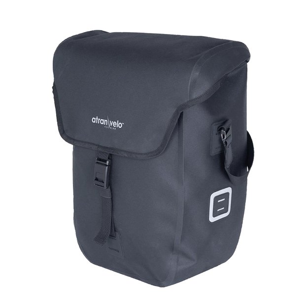 Šoninis krepšys ant bagažinės AtranVelo Commuter Side WP // 27L, 16x44x31 cm, Water-Proof (juoda) 