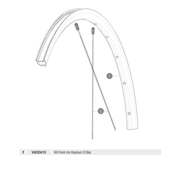 MAVIC KIT FRONT RIM KSYRIUM S DISC (V4093410)
