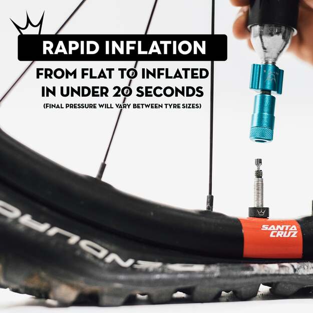 CO2 pompa PEATY S HOLESHOT CO2 TYRE INFLATOR - ROAD & GRAVEL (16G) - GOLD (PPR-HTI-RAG-GLD-12) 3