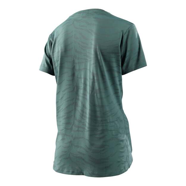 TLD WOMENS SS JERSEY LILIUM TIGER JACQUARD STEEL GREEN (35792101) 1