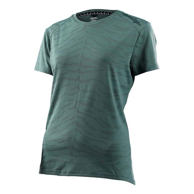 TLD WOMENS SS JERSEY LILIUM TIGER JACQUARD STEEL GREEN (35792101)