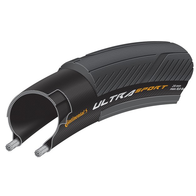 Padanga Continental 28x25C (622-25) Ultra Sport, sulankstoma