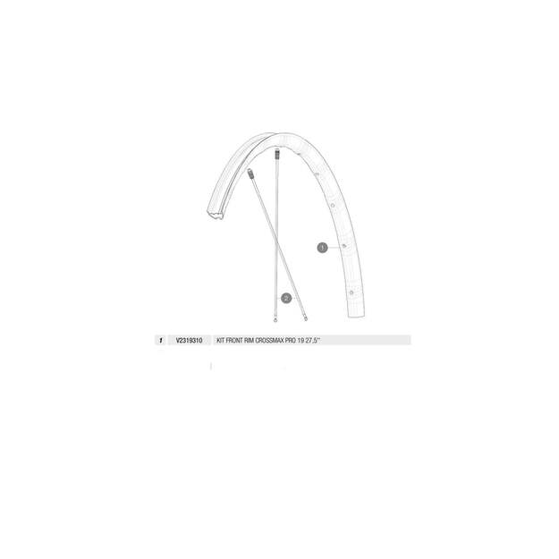 KIT FRONT RIM CROSSMAX PRO 19 27,5   (V2319310)