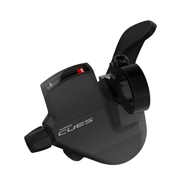 Pavarų rankenėlė Shimano CUES SL-U4000LSET // Rapidfire Plus Mono, 2-speed, su optiniu ekranu