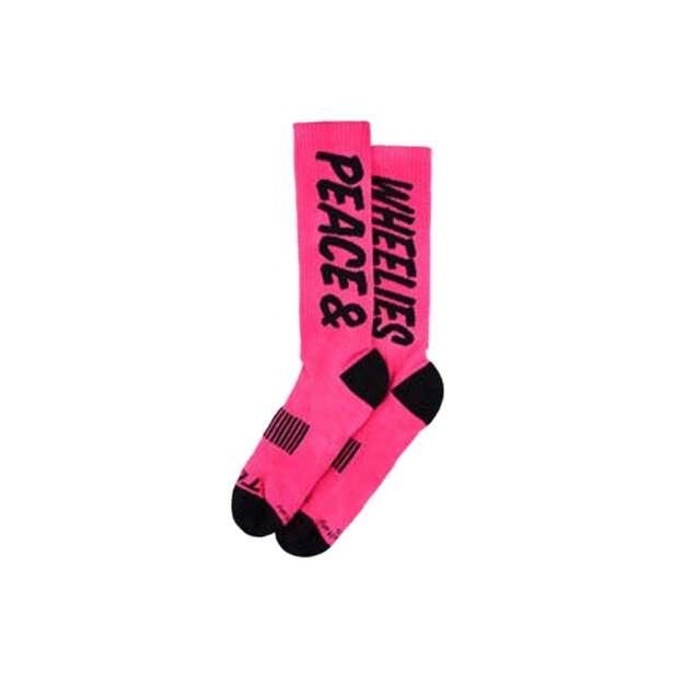 TLD SOCKS PERFORMANCE PEACE & WHEELIES FUSCIA (85372500)