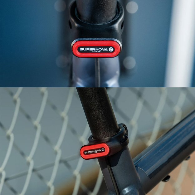 Balnelio stovo apkaba ir galinis žibintas Supernova TL3 Mini 12V // 27,2 mm 1