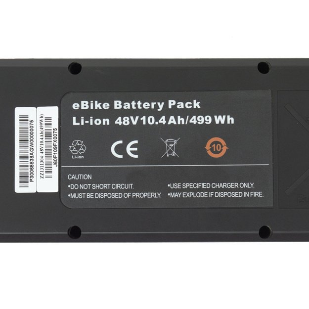 Elektrinio variklio akumuliatorius 48V 10,4Ah 499Wh
