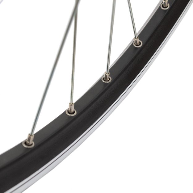 Galinis ratas Dynamic 26  // V-Brake + kojinis stabdis, 36H, 1 pav. 19T, dvigubas ratlankis, kniedytas, veržlė, aliuminis
