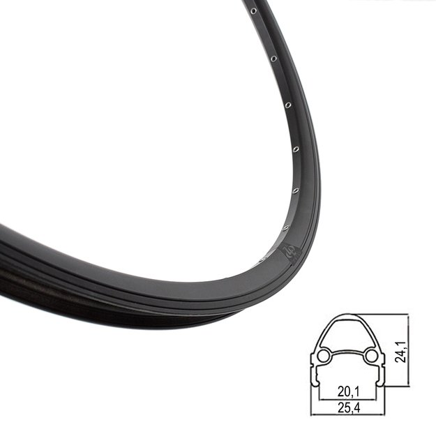 Ratlankis ZLA-019 26  // V-Brake stabdžiams, 28H, kniedytas, dvigubas