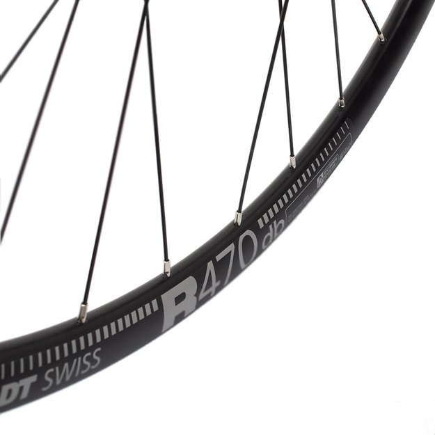 Priekinis ratas DT SWISS R470db 28/29  // diskiniams stabdžiams 6 varžtų, 32H, QR, dvigubas, be kniedžių, aliuminis 3