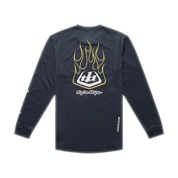TLD LONG SLEEVE JERSEY YOUTH RUCKUS RIDE LONG SLEEVE TEE PRESSED CARBON (38603200) 1