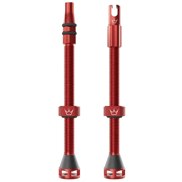 PEATY S TUBELESS VALVES HOLESHOT FAST FLOW 80MM RED (PTV-HFF-80-RED-12)