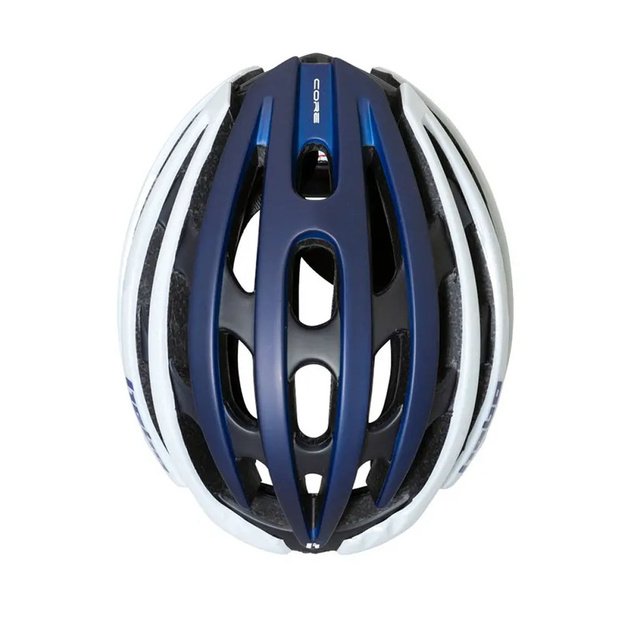 &Scaron;almas HEBO Casco Bici Core // dydis: 58-61 cm (balta/mėlyna)