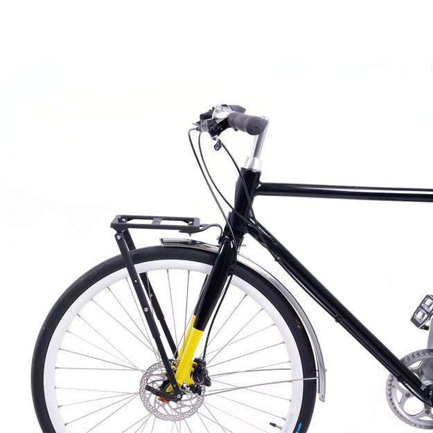 Priekinė bagažinė AtranVelo HYBRID AM 20-29  // AVS sistema, aliuminė (matinė juoda)