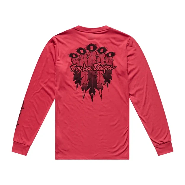 TLD MENS LONG SLEEVE JERSEY SKYLINE RIDE TEE FEATHERED EMBER RED (38384000)