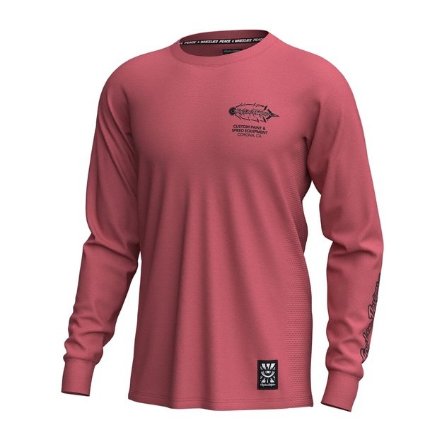 TLD MENS LONG SLEEVE JERSEY SKYLINE RIDE TEE FEATHERED EMBER RED (38384000)