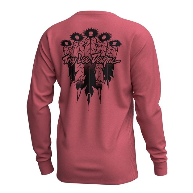TLD MENS LONG SLEEVE JERSEY SKYLINE RIDE TEE FEATHERED EMBER RED (38384000)