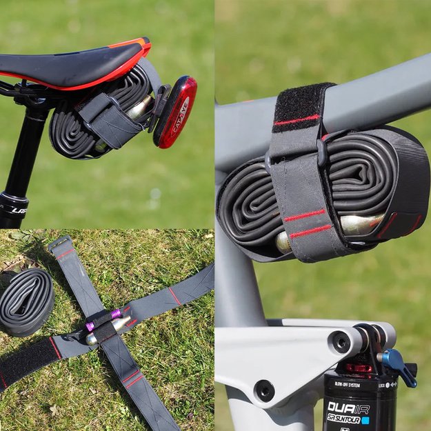 Padangos kameros įdėklas ant rėmo Acepac Tube Wrap MKII // pilka